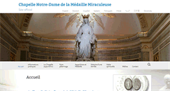 Desktop Screenshot of chapellenotredamedelamedaillemiraculeuse.com