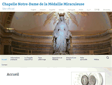Tablet Screenshot of chapellenotredamedelamedaillemiraculeuse.com